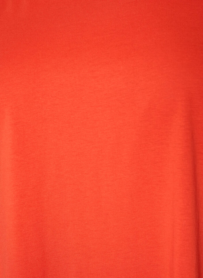 T-shirt met korte mouwen van katoenmix, Oranje, Packshot image number 2