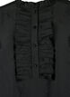 Glanzende shirtblouse met ruches, Black, Packshot image number 2