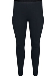 Basisleggings met extra lengte, Zwart