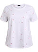 T-shirt in biologisch katoen met geborduurde motieven, Wit, Packshot image number 0
