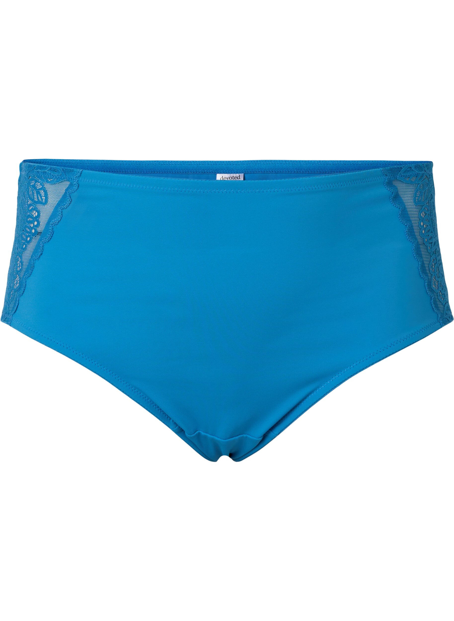 Zizzi Slip met regelmatige taille en kant, Cendre Blue, Packshot image number 0
