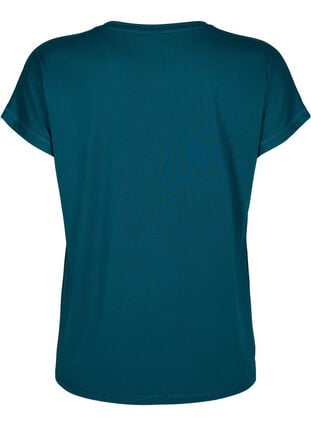 Trainings-T-shirt met korte mouwen en print, Deep Teal/Pacific, Packshot image number 1