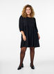 FLASH - Korte jurk met textuur en 3/4 mouwen, Black, Model image number 2