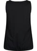 Katoenen top met kanten rand, Black, Packshot image number 1