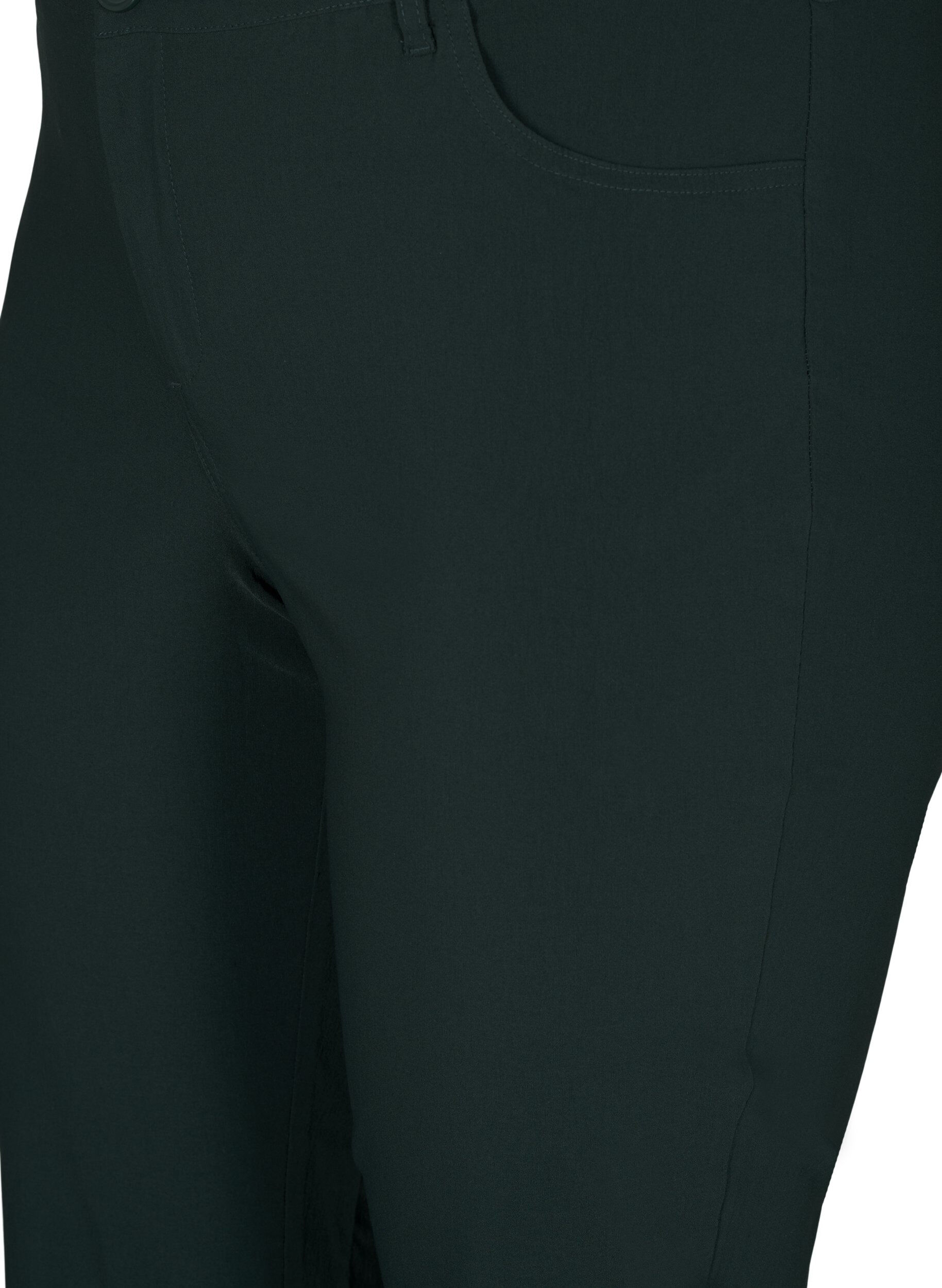 Zizzi Klassieke broek van viscosemix, Groen, Packshot image number 2