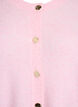 Cardigan in zacht breisel met goudkleurige knopen, Roze, Packshot image number 2