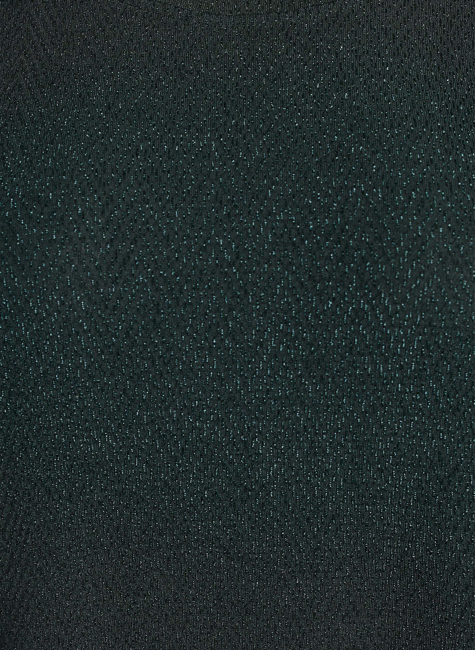 Zizzi Blouse met visgraatpatroon en glinsterend garen, Groen, Packshot image number 2