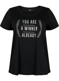 Trainingsshirt met print, Black w. Winner