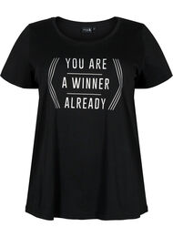 Sport-T-shirt met print, Black w. Winner