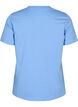 Basic katoenen T-shirt met ronde hals, Blauw, Packshot image number 1
