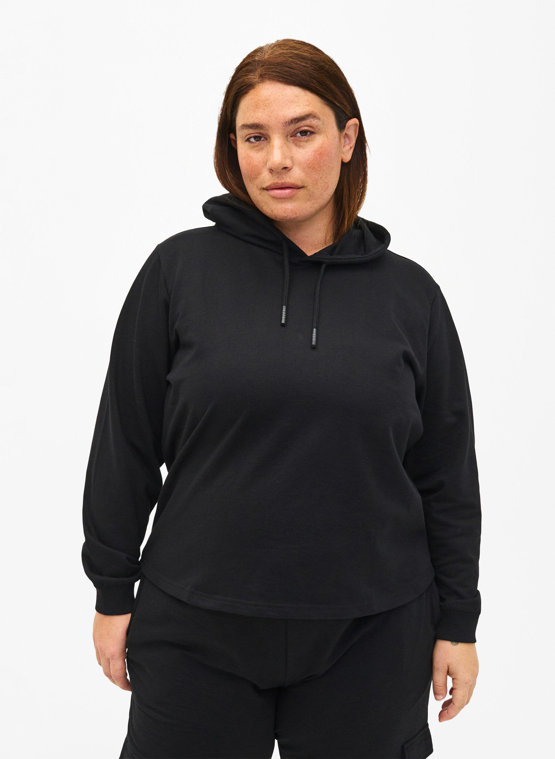 Zizzi Sweat hoodie, Black, Model image number 0