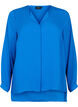 Effen kleur overhemd met v-hals, Princess Blue, Packshot image number 0