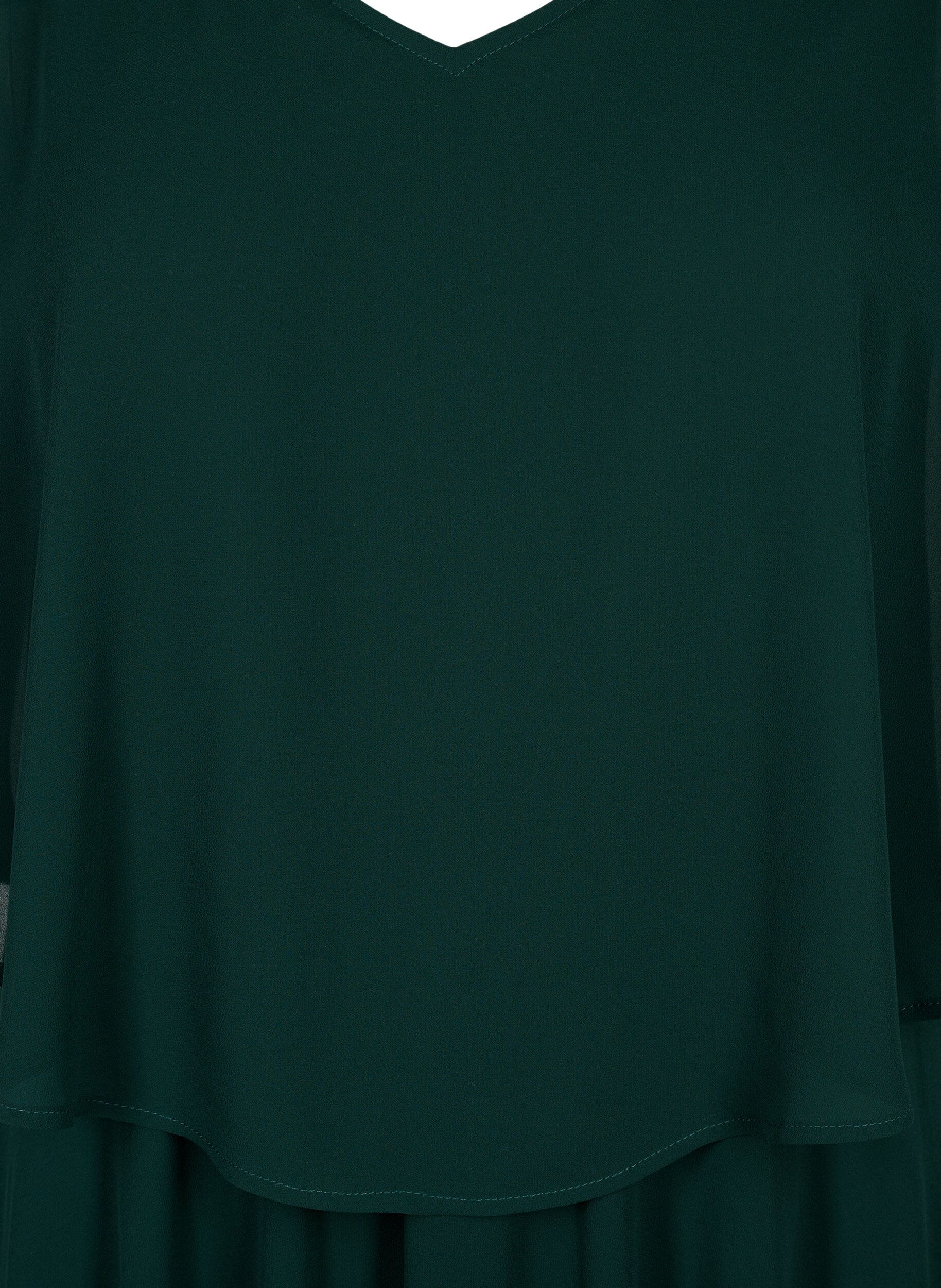 Zizzi Maxi-jurk met korte mouwen en a-vorm, Scarab, Packshot image number 2