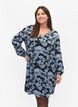 Jurk met V-hals en print, Black B. Flower AOP, Model image number 0