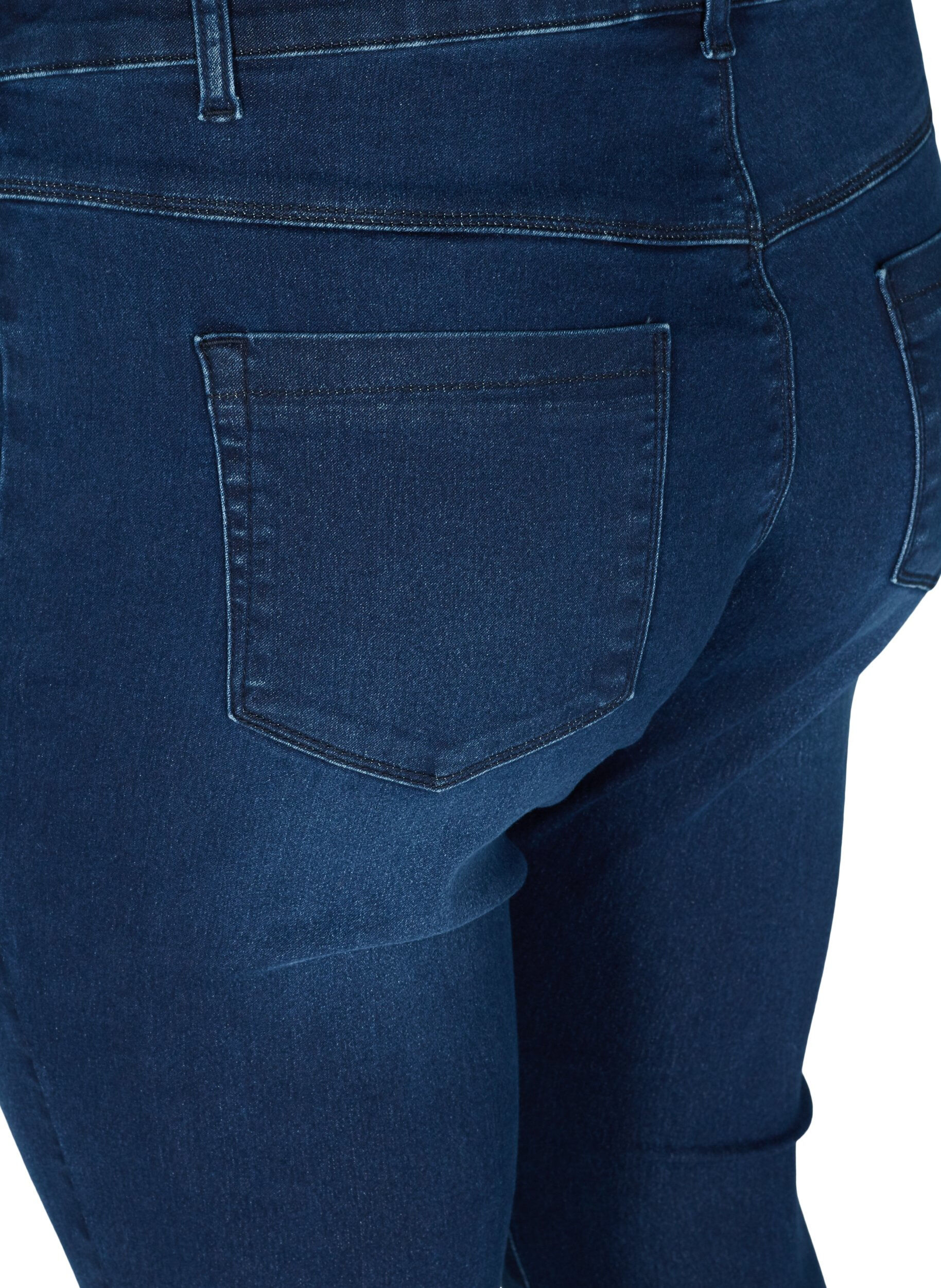 Zizzi Jeggings in katoenmix, Dark blue denim, Packshot image number 3