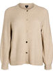 Vest in zacht breisel met goudkleurige knopen, Beige, Packshot image number 0