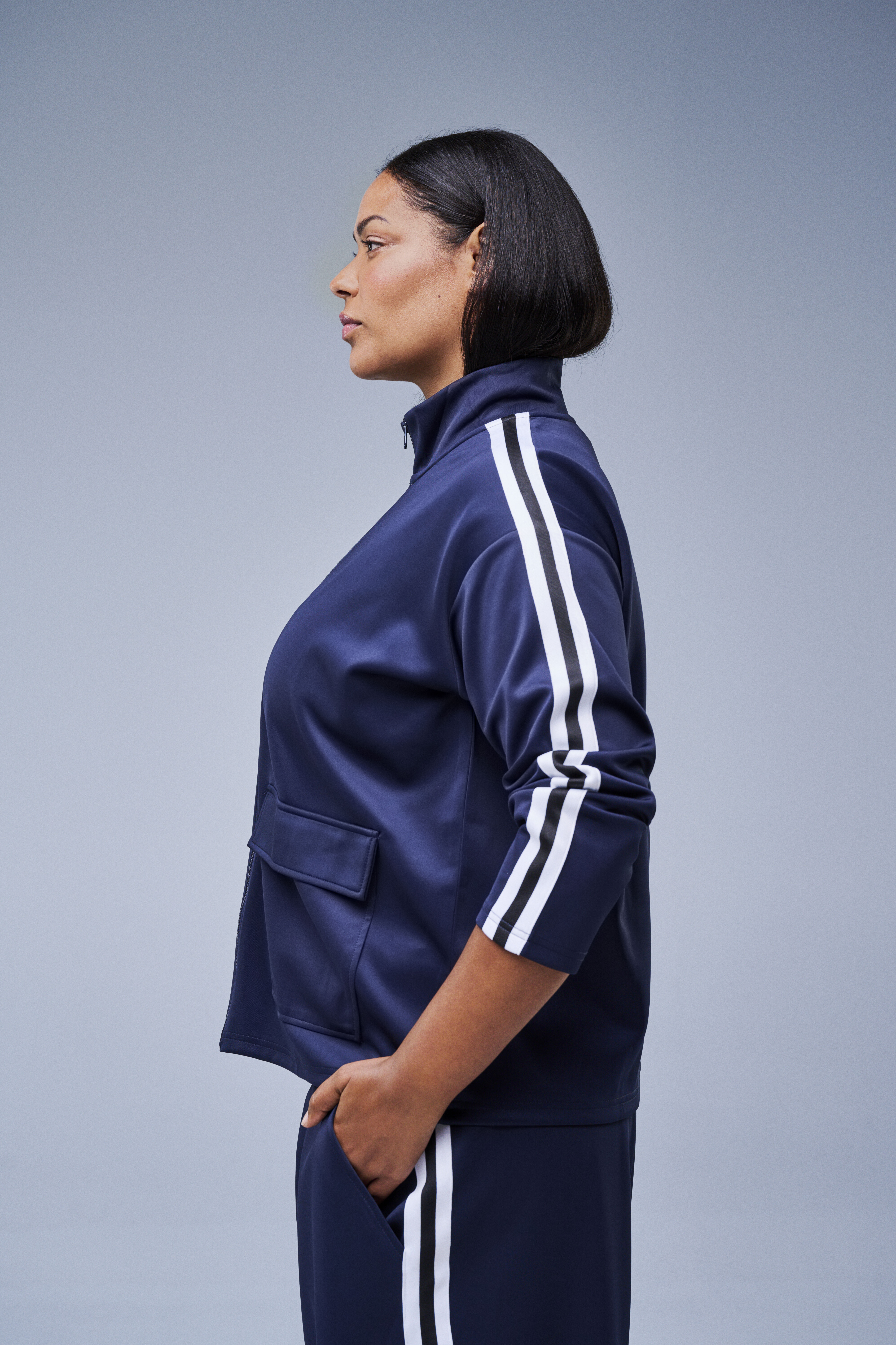 Zizzi Trainingsset met sportieve strepen, , Model