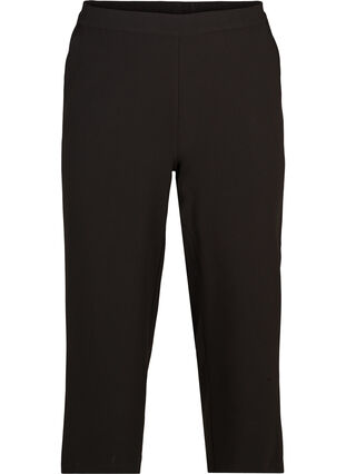 Culotte broek met elastiek, Black, Packshot image number 0