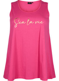 Katoenen top met a-vorm, Roze