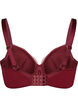 Voorgevormde beugel-bh met kant en U-rug, Rood, Packshot image number 1