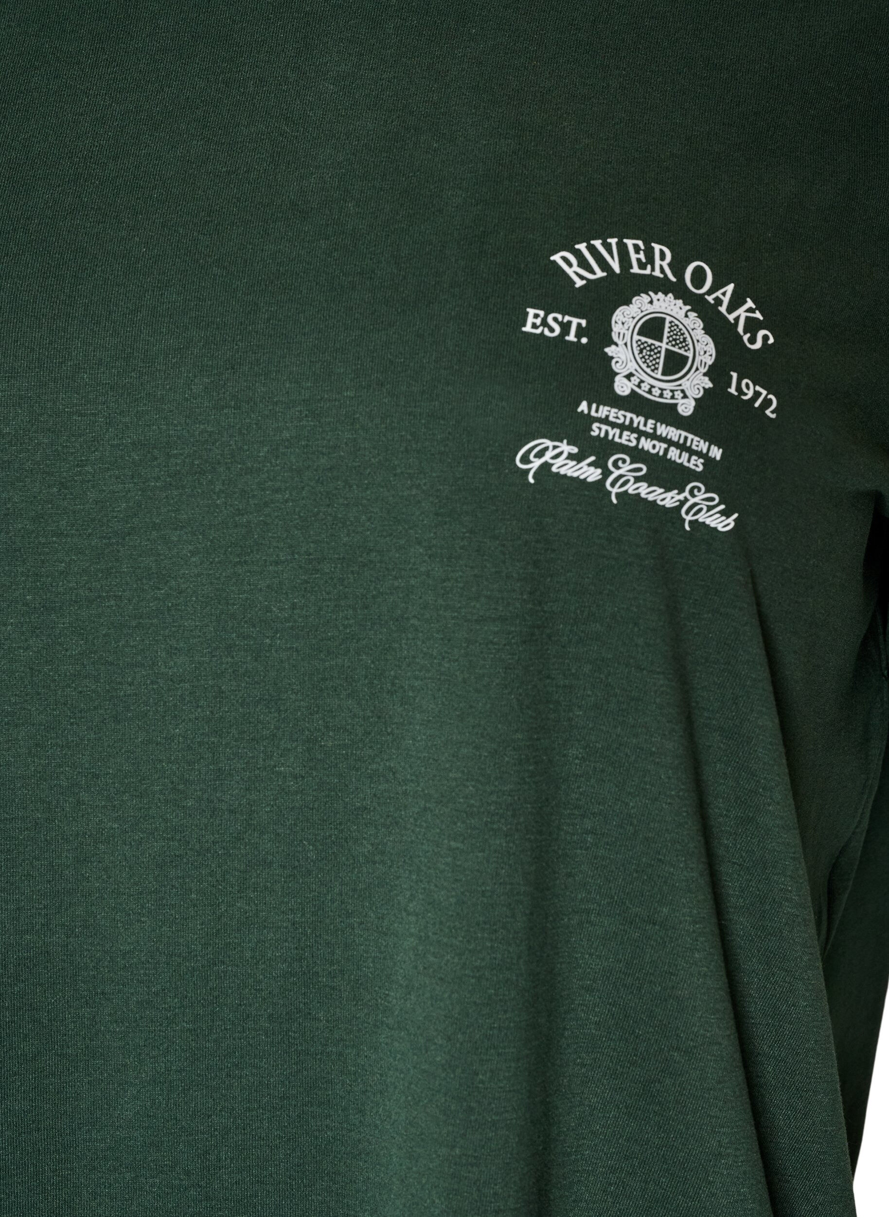 ZizziT-shirt met print, Groen, Packshot image number 2