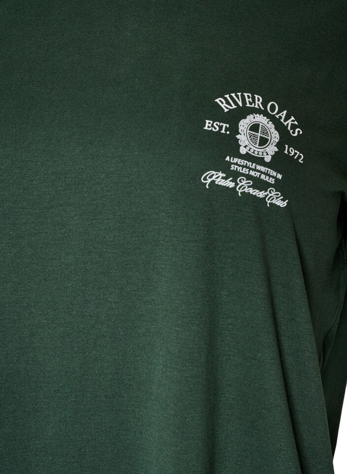 T-shirt met print, Groen, Packshot image number 2