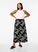 FLASH - Maxi rok in viscose met smokwerk, Zwart, Model image number 0