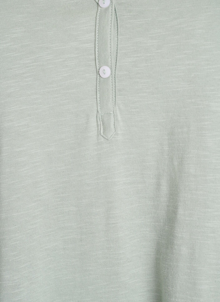 T-shirt met knoopdetail, Groen, Packshot image number 2