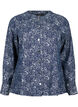 Spijkerblouse met rozenpatroon, Denim Rose AOP, Packshot image number 0