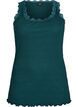 Top met kanten afwerking, Groen, Packshot image number 0