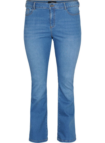 Ellen bootcut jeans met hoge taille, Light blue, Packshot image number 0