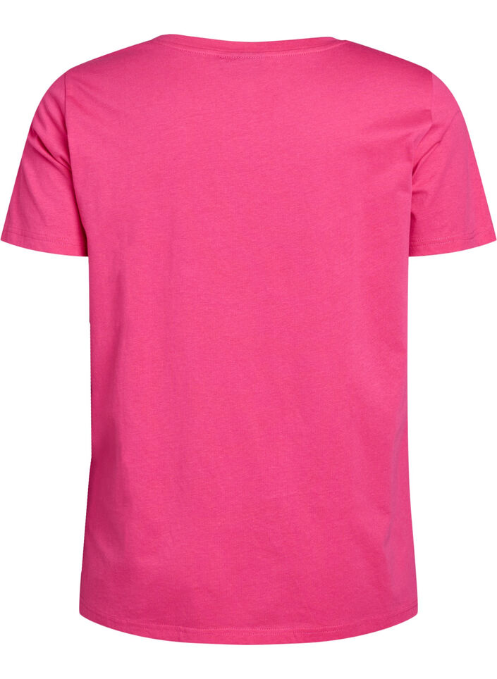 Katoenen T-shirt met motief, Raspberry w. Bows, Packshot image number 1
