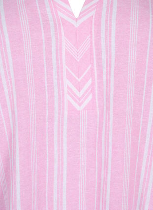Gestreepte blouse in een mix van linnen en viscose, Rosebloom Wh.Stripe, Packshot image number 2