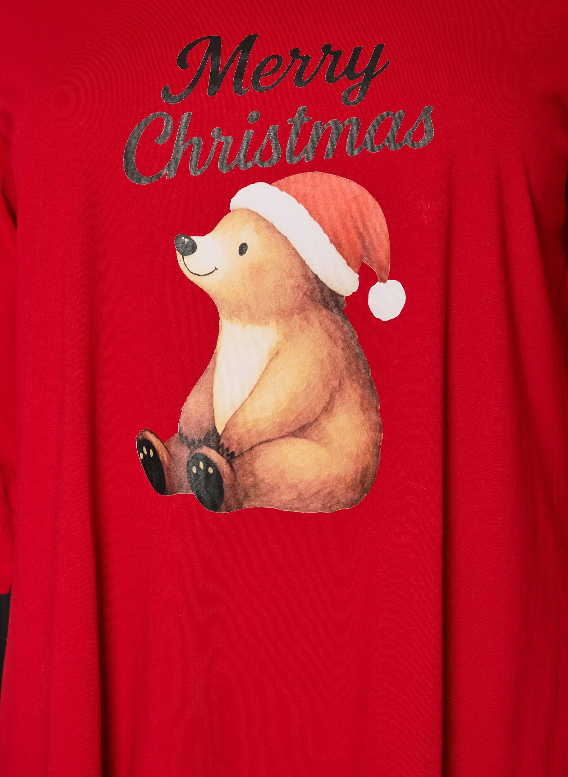 ZizziNachthemd in biologisch katoen met kerstmotief, Rood, Packshot image number 2