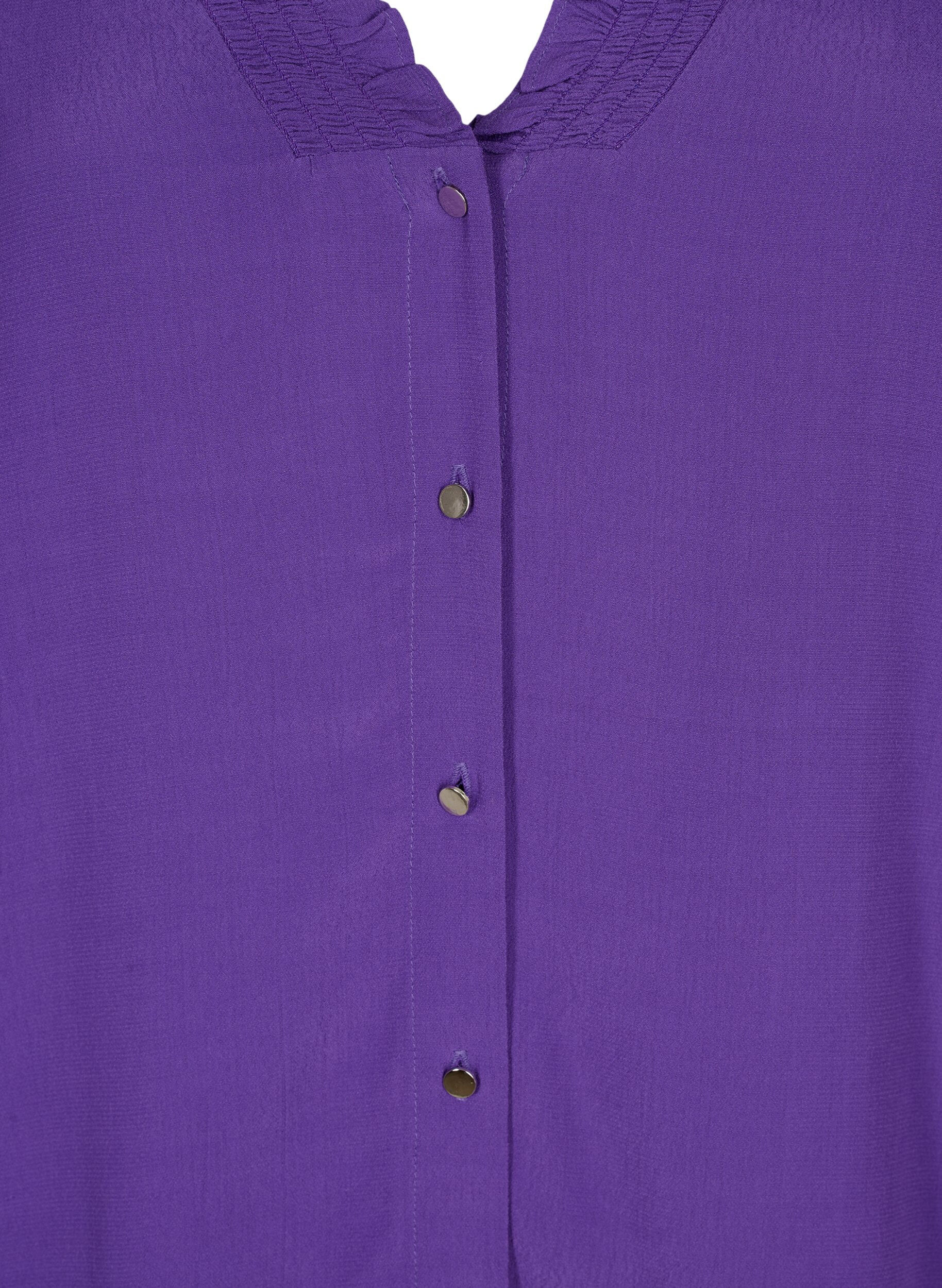 Zizzi Viscose Shirt blouse met lange mouwen, Heliotrope, Packshot image number 2