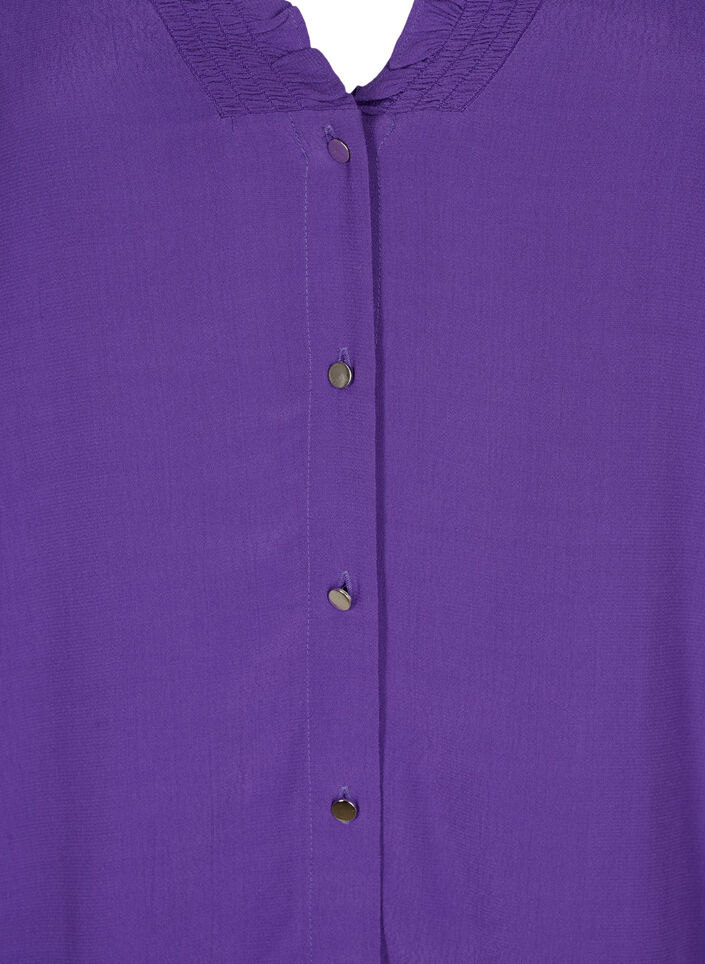 Viscose Shirt blouse met lange mouwen, Heliotrope, Packshot image number 2