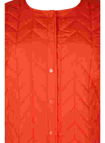 Gewatteerd jasje met knopen, Tangerine Tango, Packshot image number 2