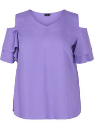 Viscose top in korte mouwen, Passion Flower