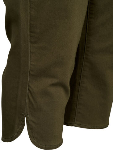 Nauwsluitende driekwart broek in katoenmix, Ivy Green, Packshot image number 3