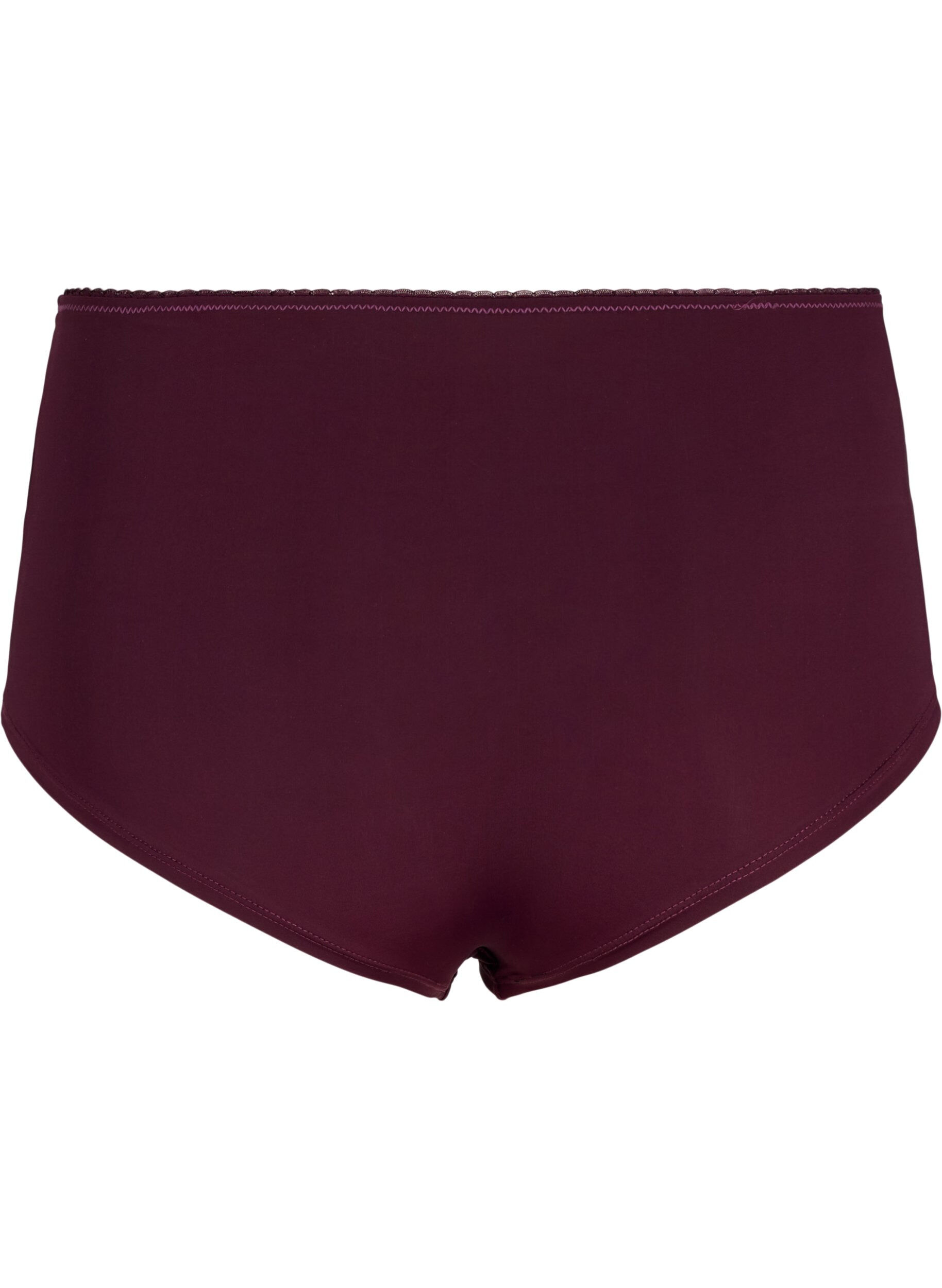 Zizzi Microfiber slip met bloemenborduursel, Donker Bordeaux, Packshot image number 1