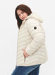 Gewatteerd lichtgewicht jack met capuchon, Beige, Model image number 3