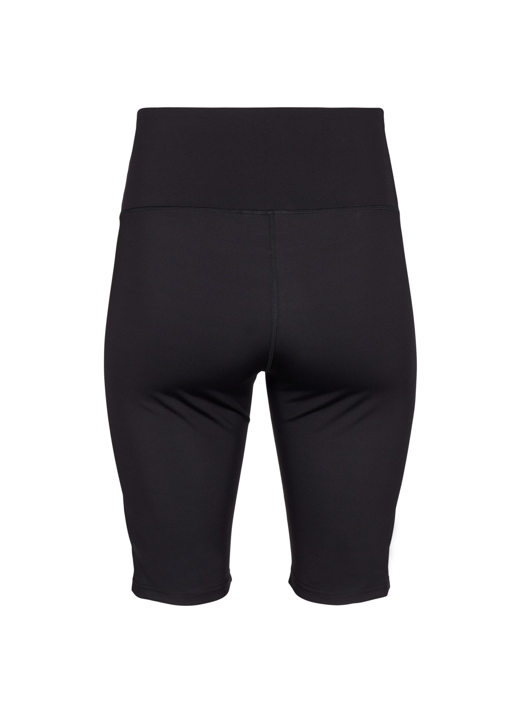 Zizzi Lange strakke sport shorts, Zwart, Packshot image number 1
