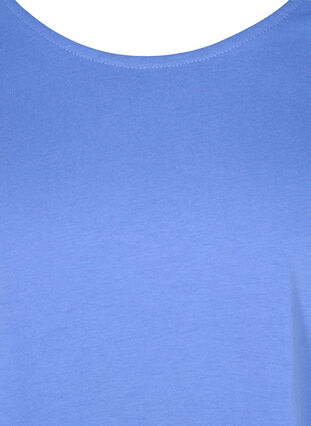 T-shirt met mix van katoen, Ultramarine, Packshot image number 2