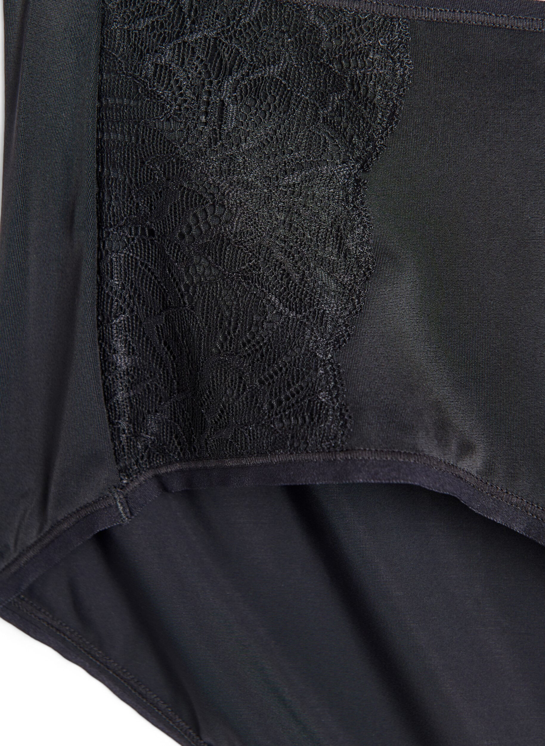 Zizzi 2-pack slip met normale taille, Zwart, Packshot image number 3