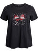 Kerst T-shirt van biologisch katoen, Zwart, Packshot image number 0