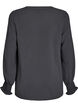 Blouse met smockmanchetten en V-hals, Grijs, Packshot image number 1