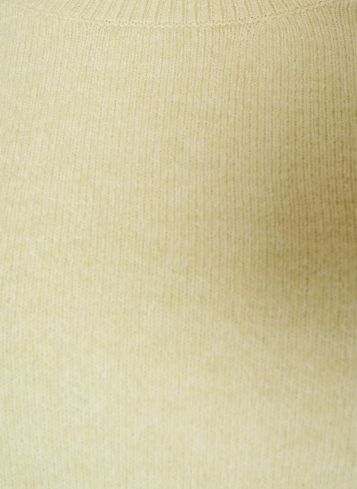 Gebreide blouse met kanten rand aan de zoom, Groen, Packshot image number 2