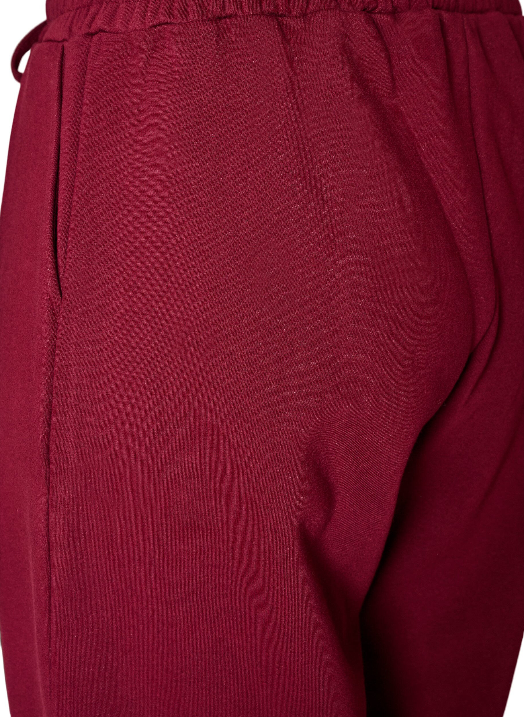 ZizziJoggingbroek met zakken, Rood, Packshot image number 3