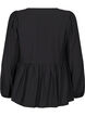 Blouse met parelsstrikken en lange mouwen, Black, Packshot image number 1