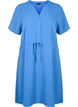 Jurk met korte mouwen en strik in de taille, Riverside, Packshot image number 0